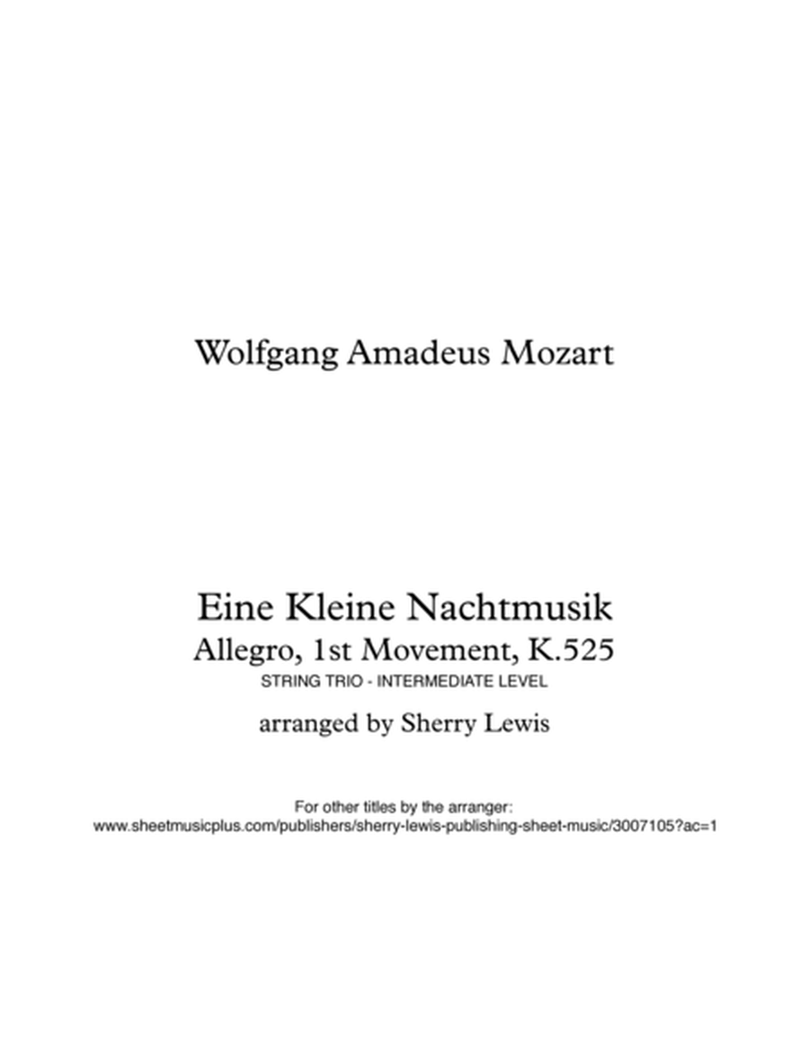 EINE KLEINE NACHTMUSIK - ALLEGRO - String Trio, Intermediate level for two violins and cello or viol image number null