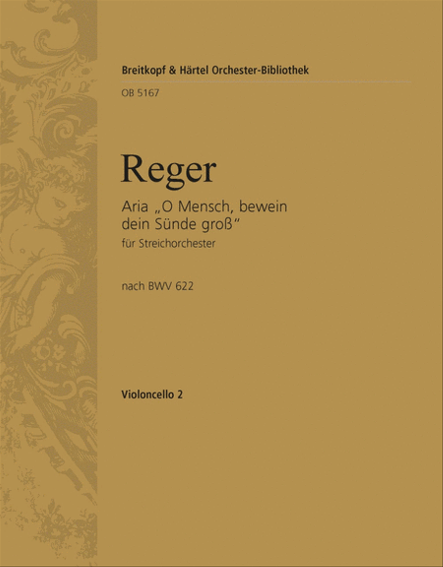 Aria “O Mensch, bewein dein' Sünde groß” Orchestra scores gallery preview page 1