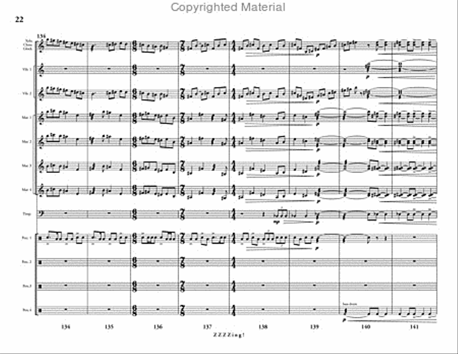 ZZZZing! Percussion Ensemble scores gallery preview page 23