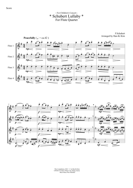 Schubert Lullaby (For Flute Quartet) image number null