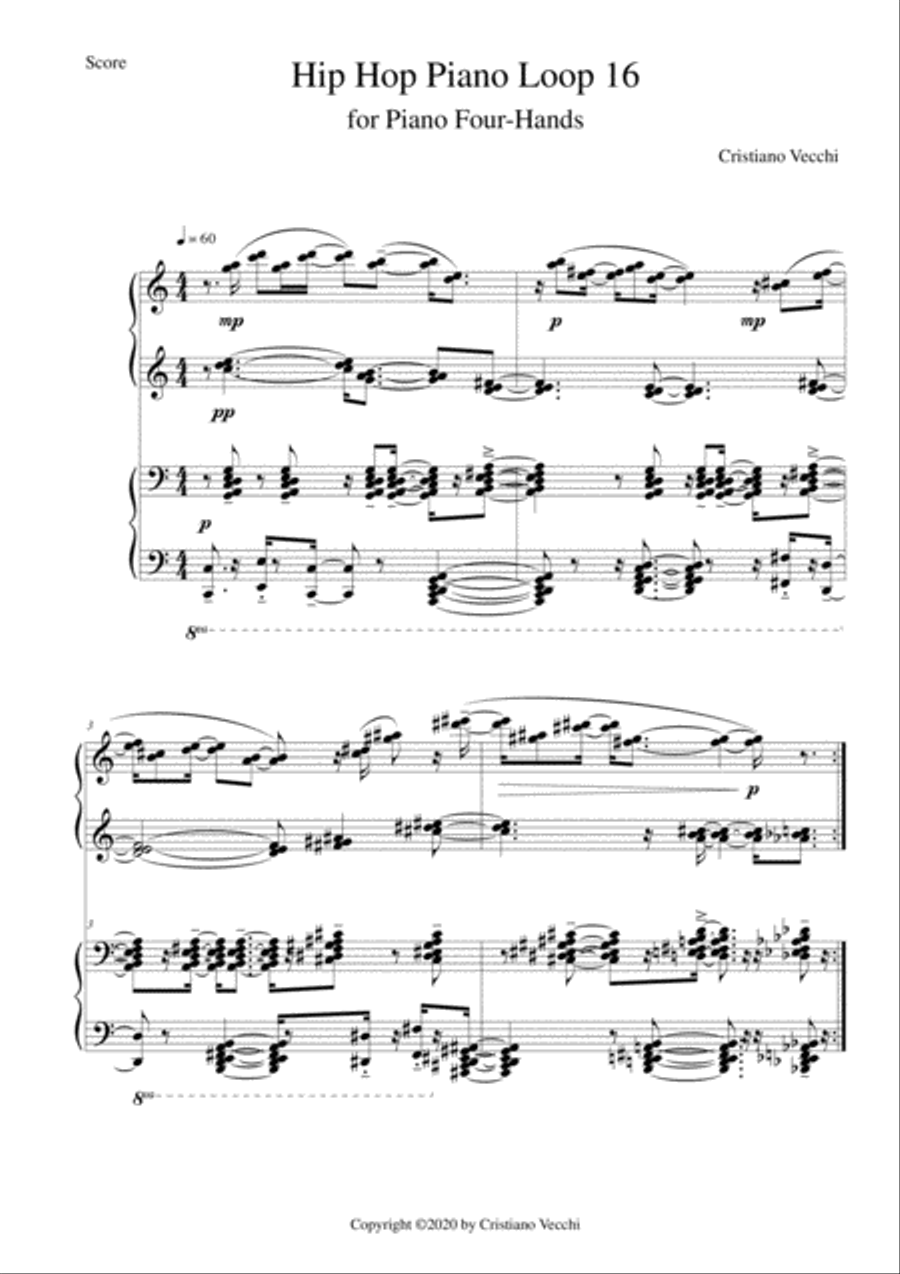 Hip Hop Piano Loop 16 Hip Hop Piano Loop 16 Piano Method scores gallery preview page 1