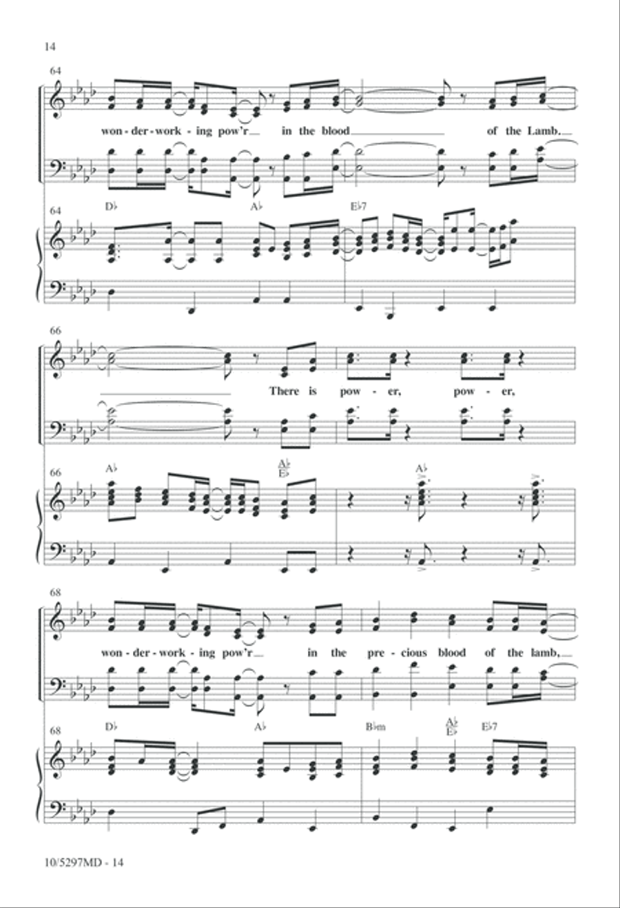 The Blood of Jesus Medley 4-Part scores gallery preview page 14