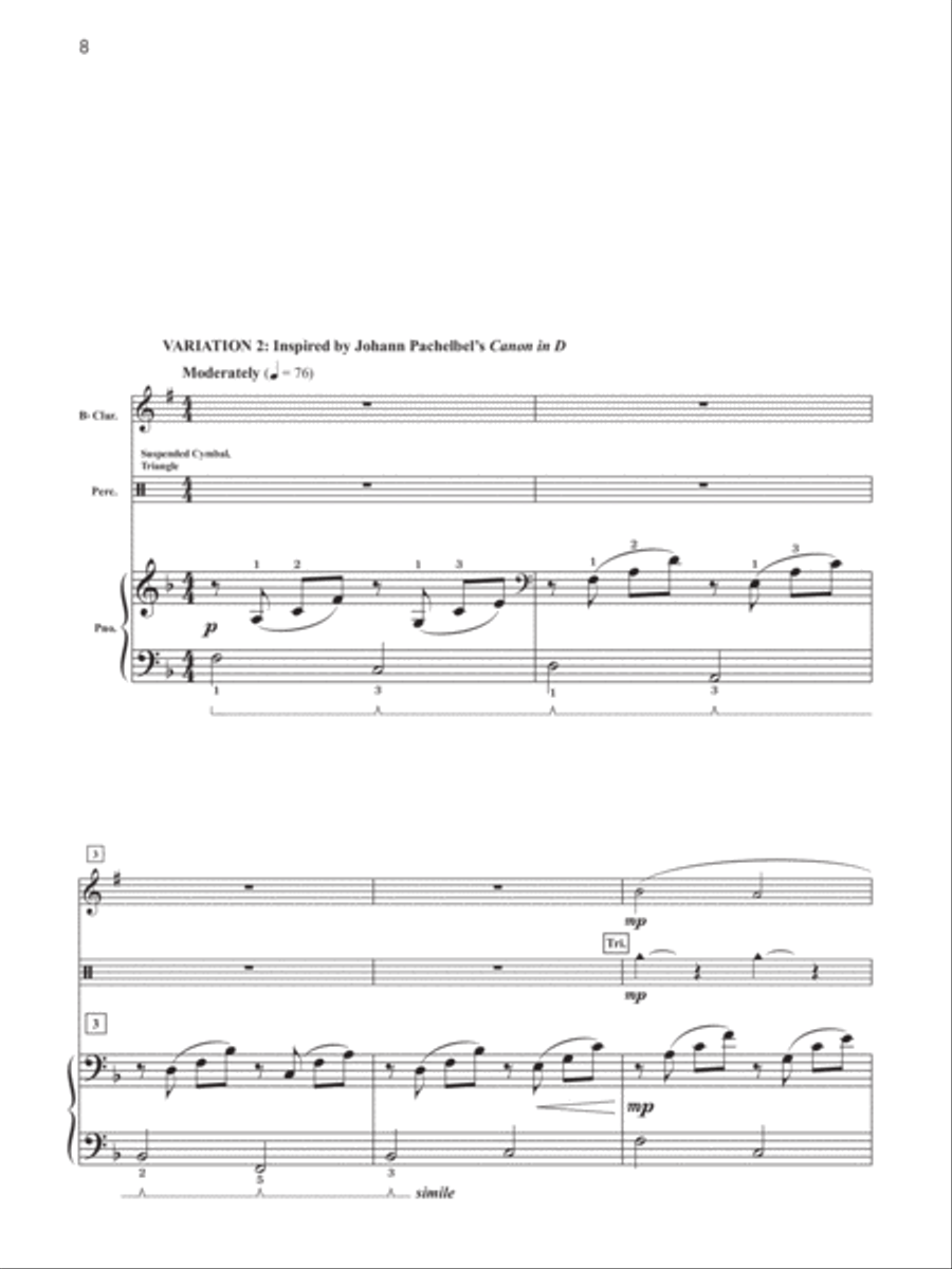 Theme and Variations on Shenandoah Small Ensemble scores gallery preview page 5
