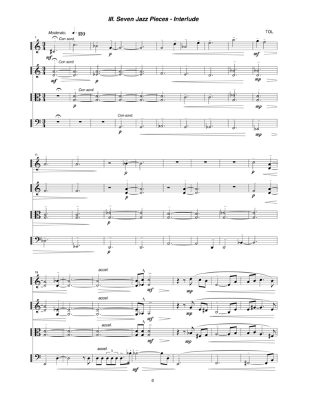 Seven Jazz Pieces (1990-91) for string quartet, 2nd violin part