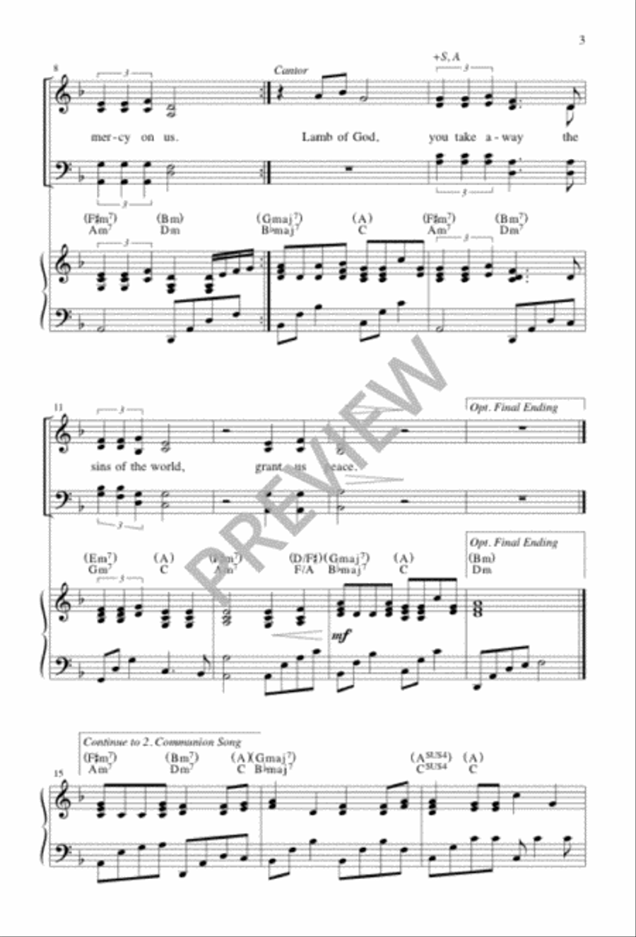 You Have Been Baptized 4-Part scores gallery preview page 3