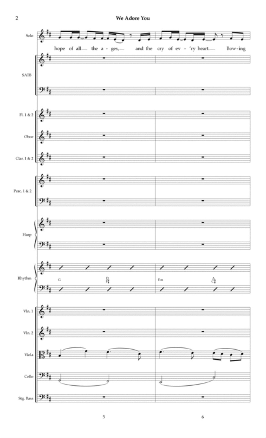 We Adore You - Full Score Choir scores gallery preview page 2