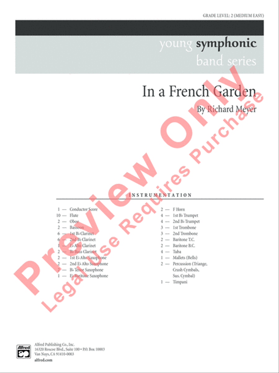 In a French Garden Concert Band scores gallery preview page 2