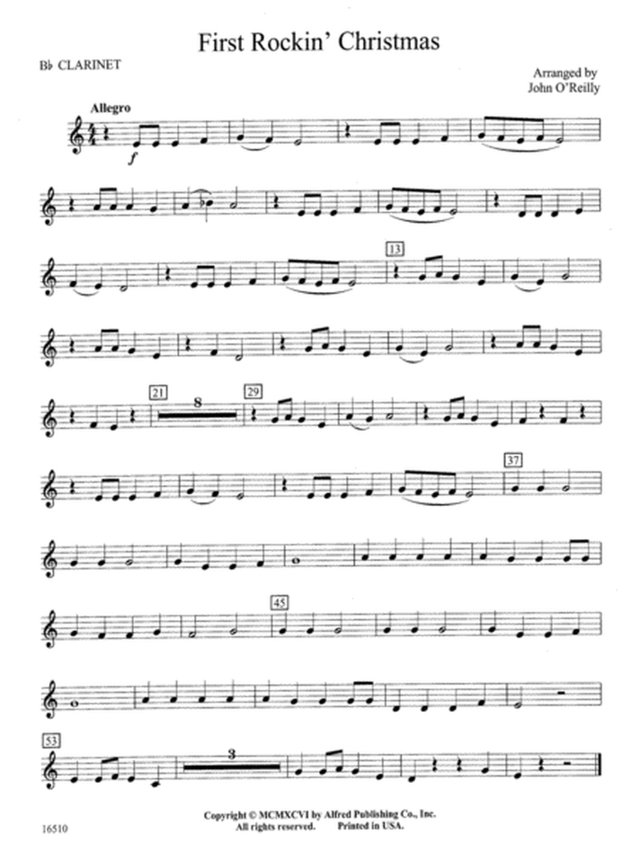 First Rockin' Christmas: 1st B-flat Clarinet