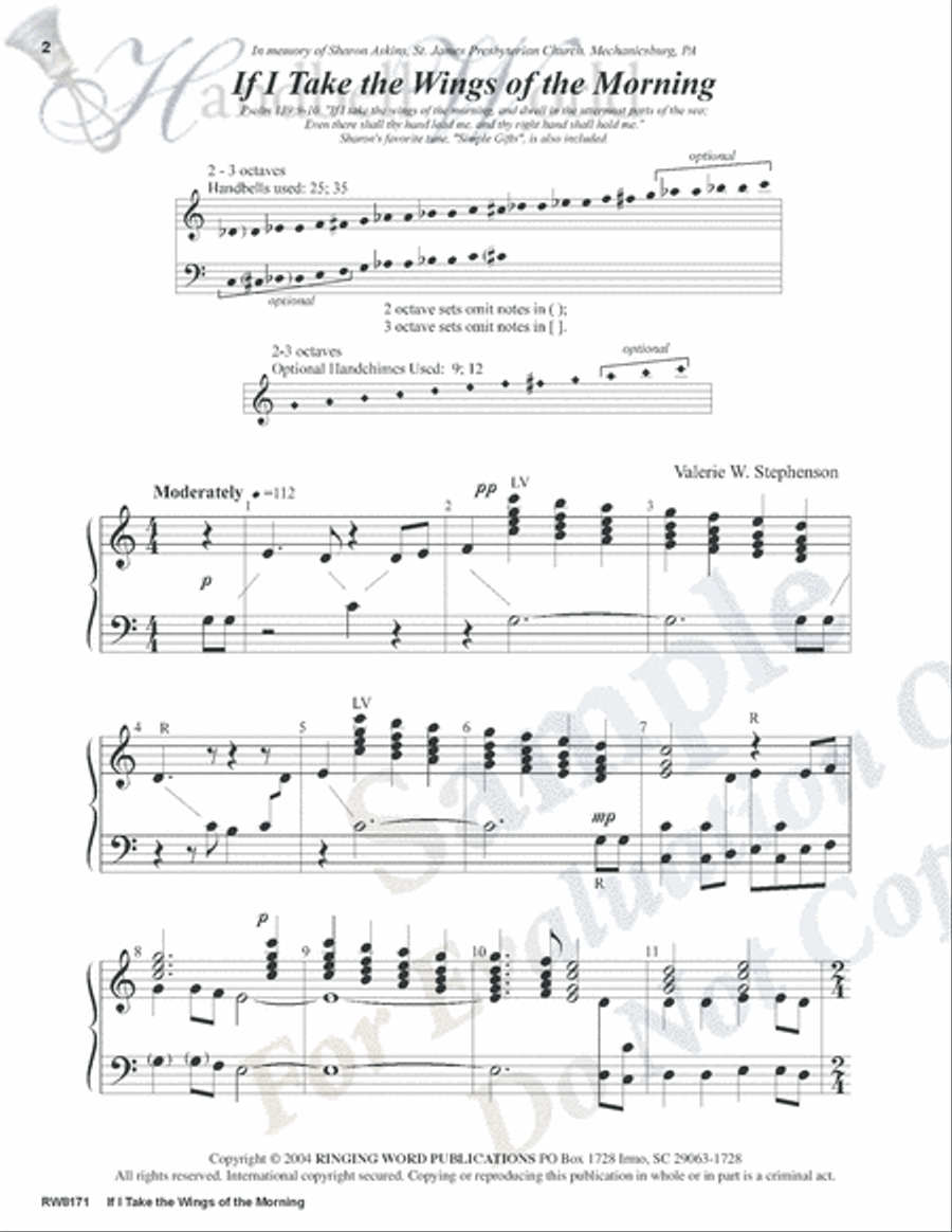 If I Take the Wings of the Morning 5-Octaves scores gallery preview page 2