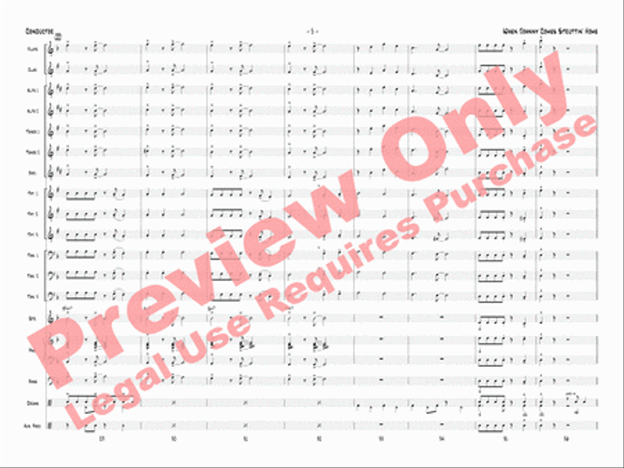When Johnny Comes Struttin' Home Jazz Ensemble scores gallery preview page 8