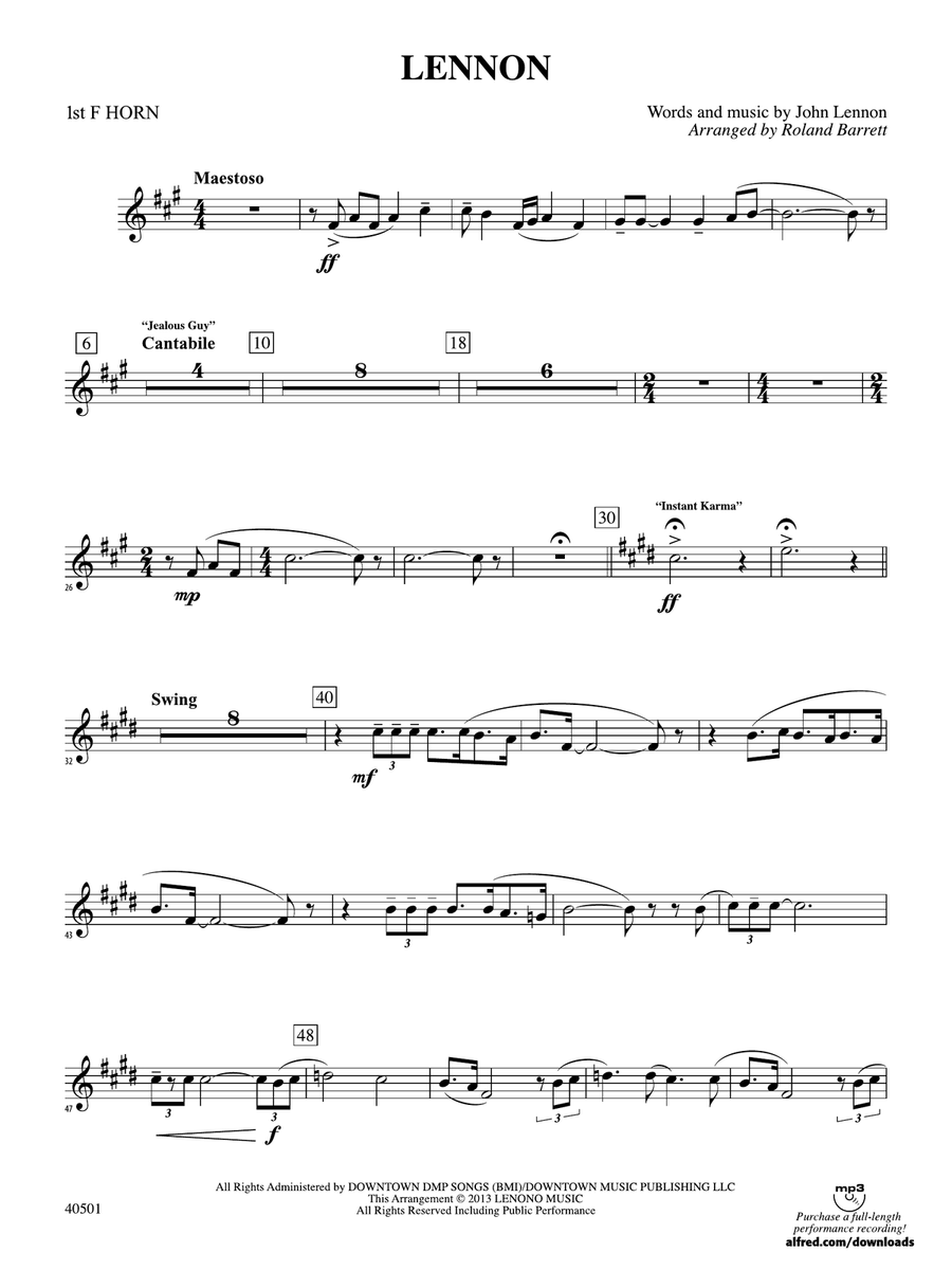 Lennon: 1st F Horn