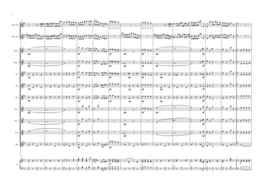 saxophun- two alto saxoph and sax orchestra Score