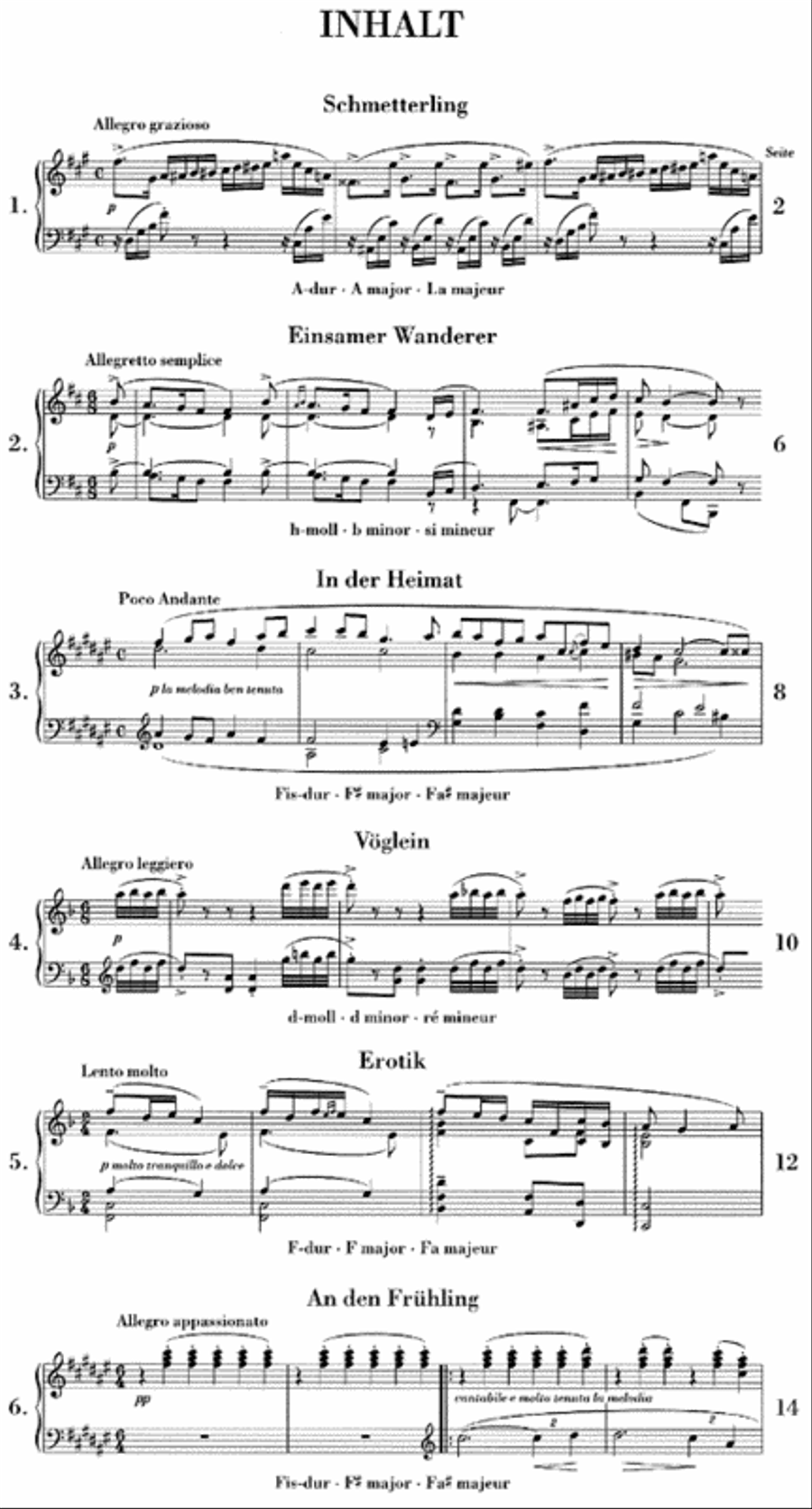Lyric Pieces, Volume III Op. 43 Piano Solo scores gallery preview page 2