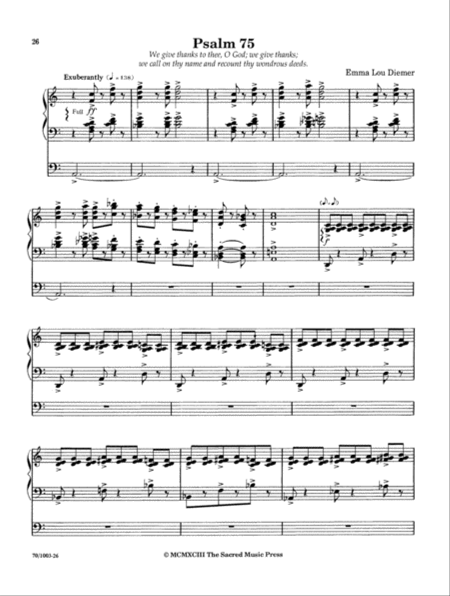 Psalms for Organ Organ Solo scores gallery preview page 15