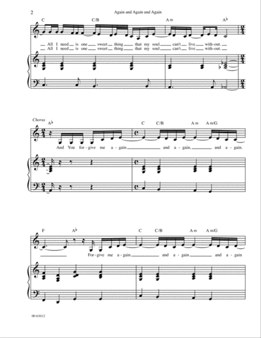 Again and Again and Again Voice scores gallery preview page 3
