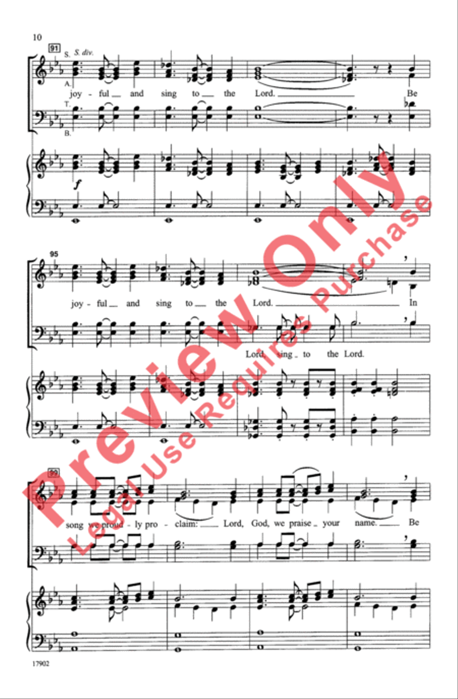 Be Joyful and Sing to the Lord 4-Part scores gallery preview page 10