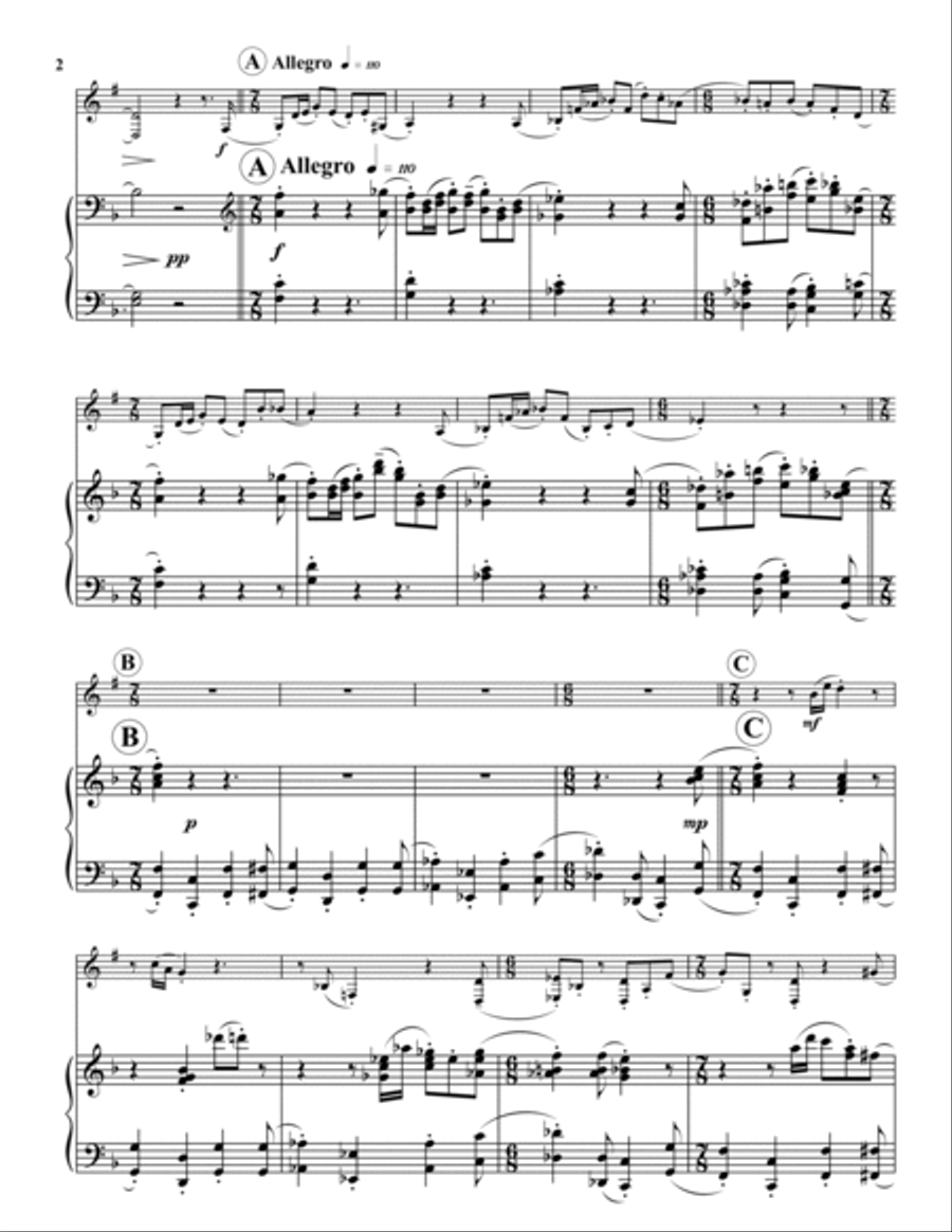 Concerto for Bass Clarinet Bass Clarinet scores gallery preview page 2