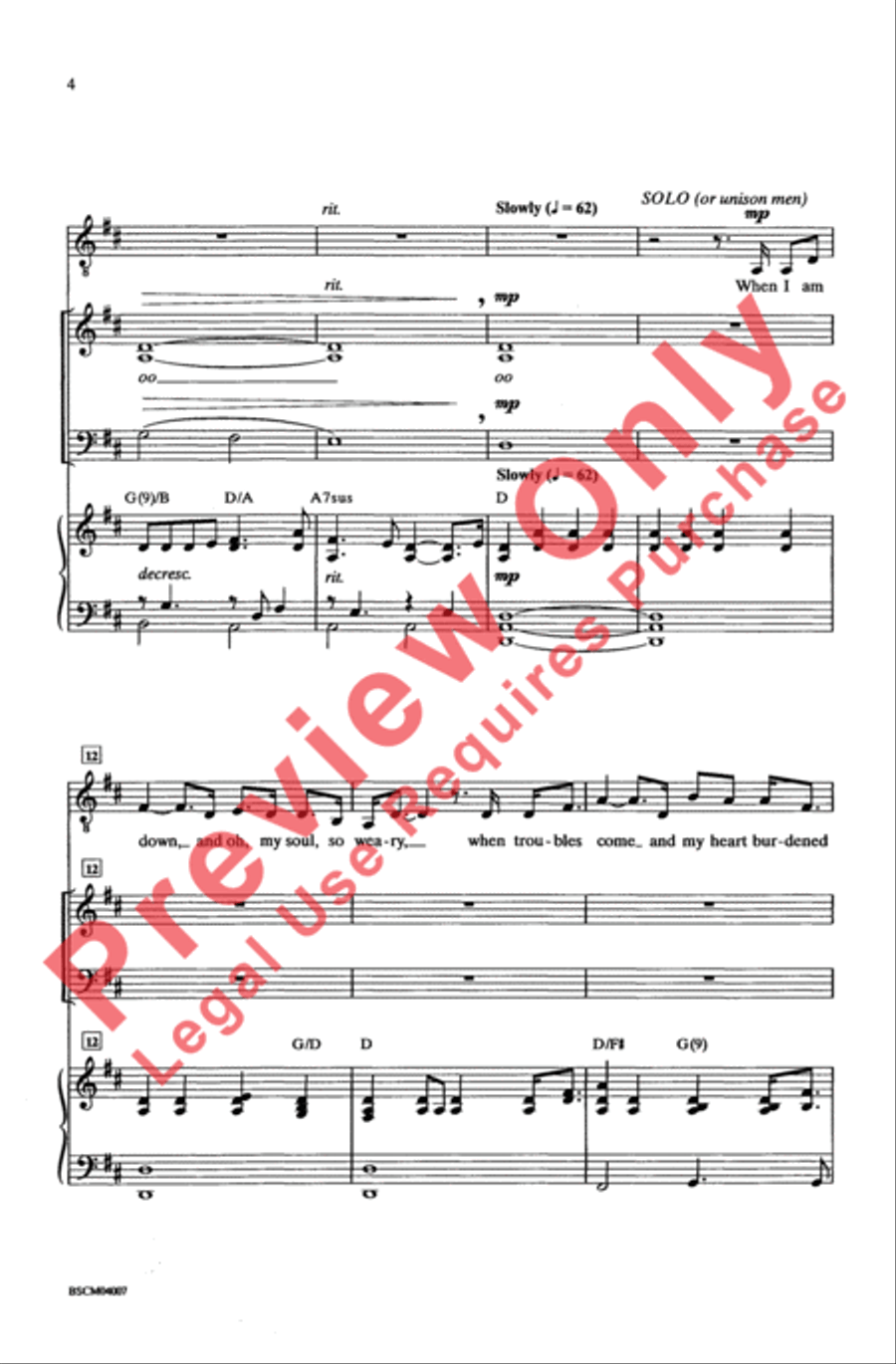 You Raise Me Up 3-Part scores gallery preview page 3