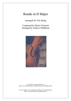 Rondo in D Major arranged for String Trio