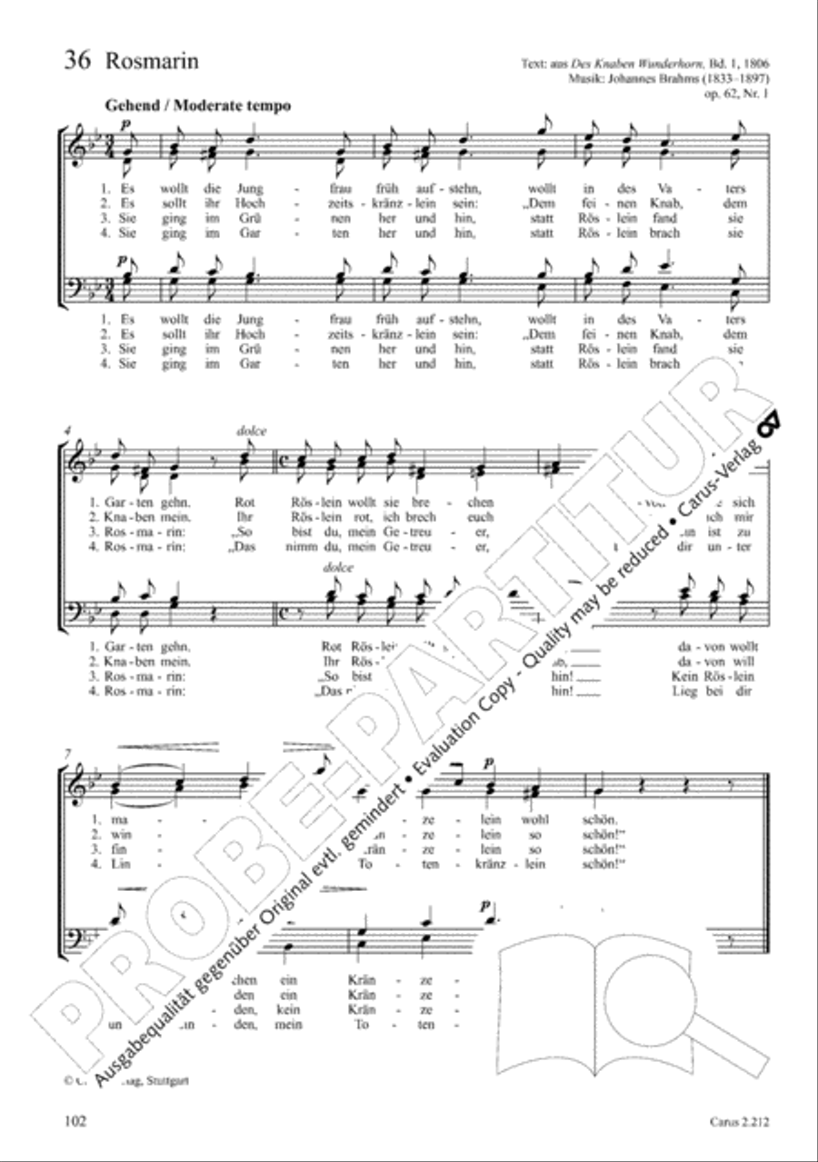 Love songs. Choral collection with CD 4-Part scores gallery preview page 87