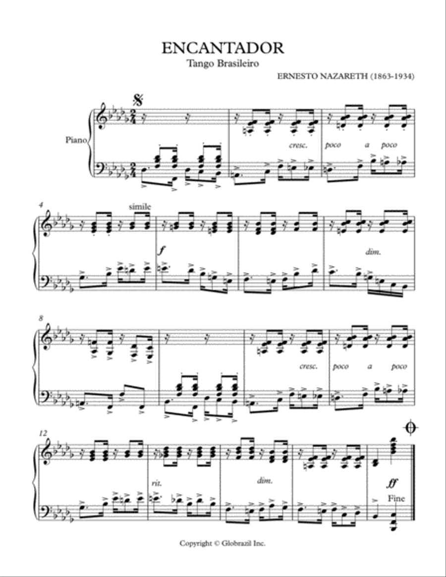 ENCANTADOR Piano Solo scores gallery preview page 1