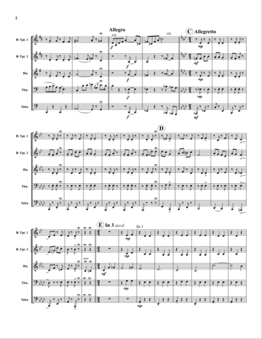 Victor Herbert Favorites Brass Quintet scores gallery preview page 2