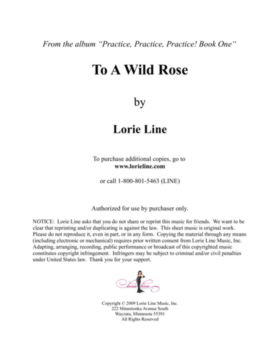 To A Wild Rose - EASY! Easy Piano scores gallery preview page 1
