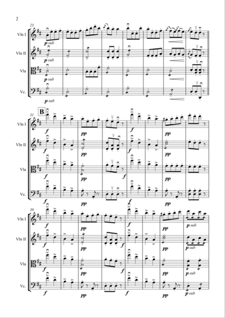 Can-Can String Quartet scores gallery preview page 2