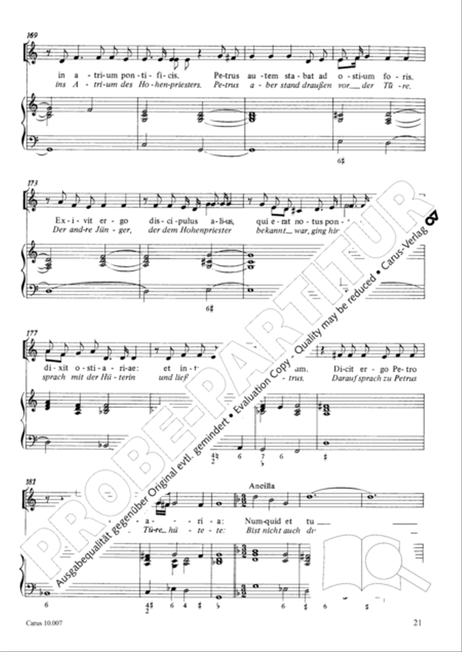 St. John Passion (Johannes-Passion) TB scores gallery preview page 22