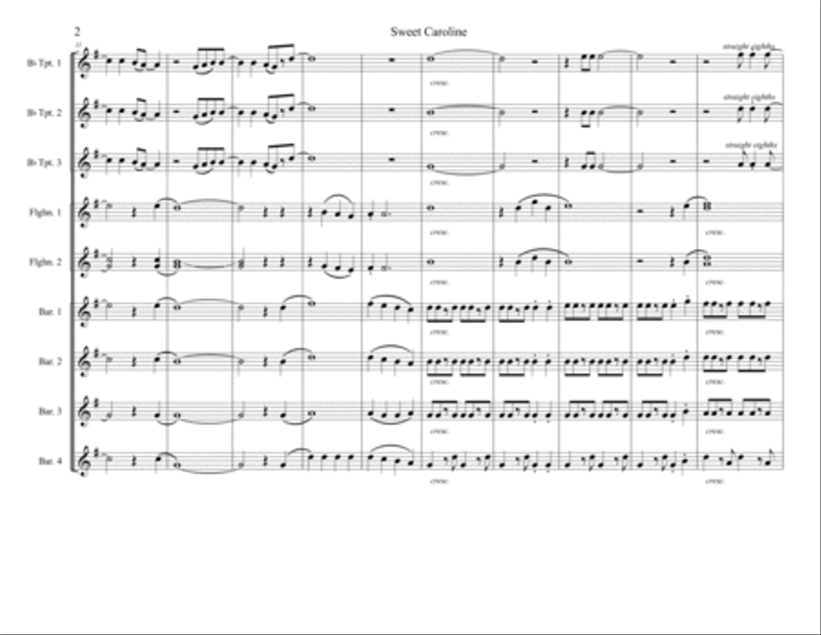 Sweet Caroline Sweet Caroline Large Ensemble scores gallery preview page 2