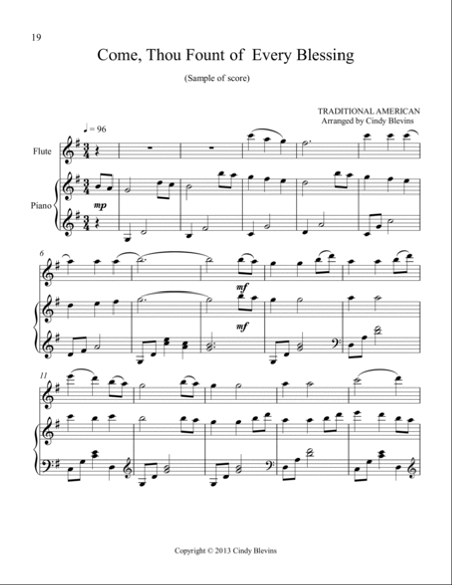 Piano and Flute (Play Hymns and Patriotic Songs) Flute Solo scores gallery preview page 3