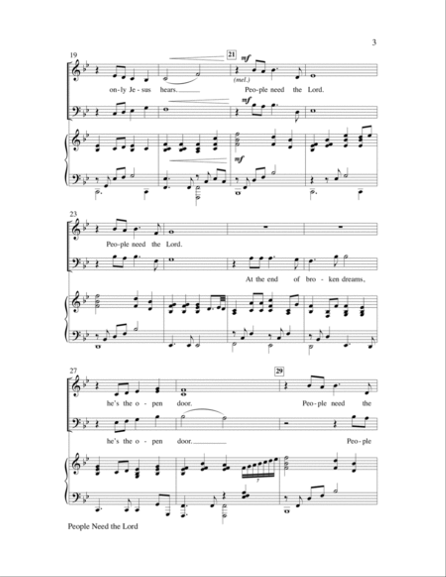 People Need the Lord 3-Part scores gallery preview page 3