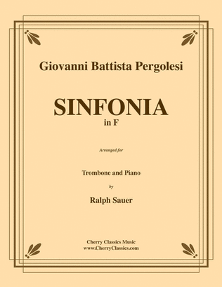 Book cover for Sinfonia in F for Trombone & Piano