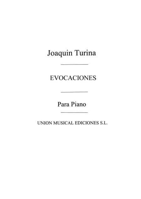 Evocaciones From Tres Piezas Op.46 For Piano