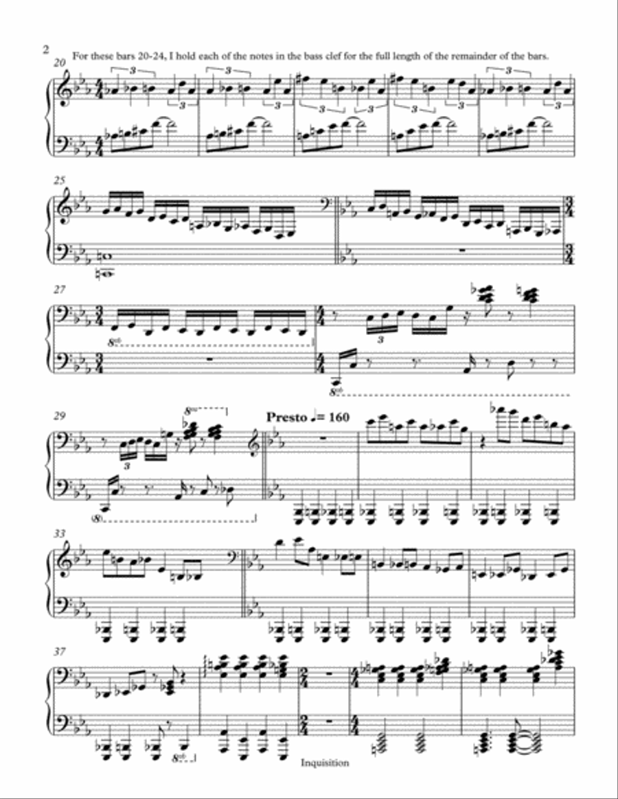 INQUISITION Piano Solo scores gallery preview page 2