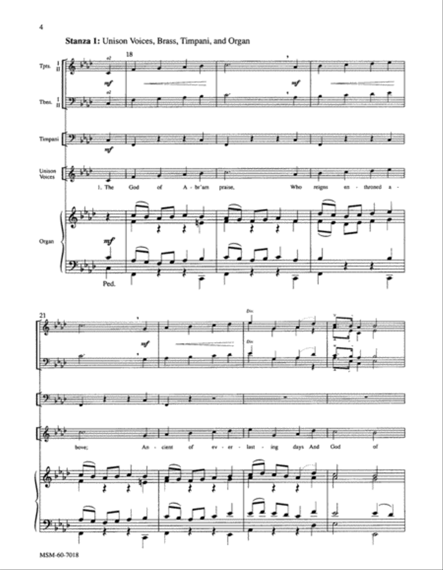 The God of Abraham Praise Choir scores gallery preview page 4