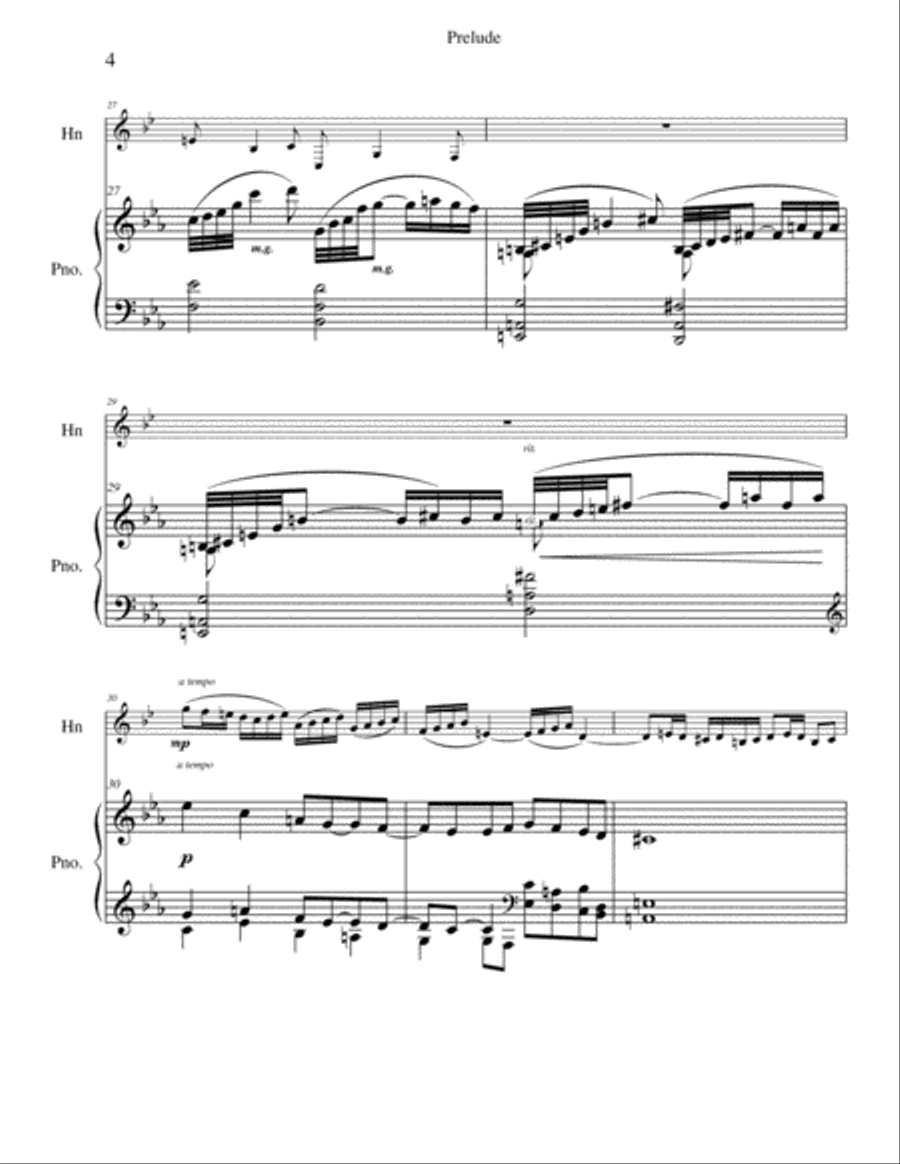 Bergamasque Suite - horn and piano Horn scores gallery preview page 4