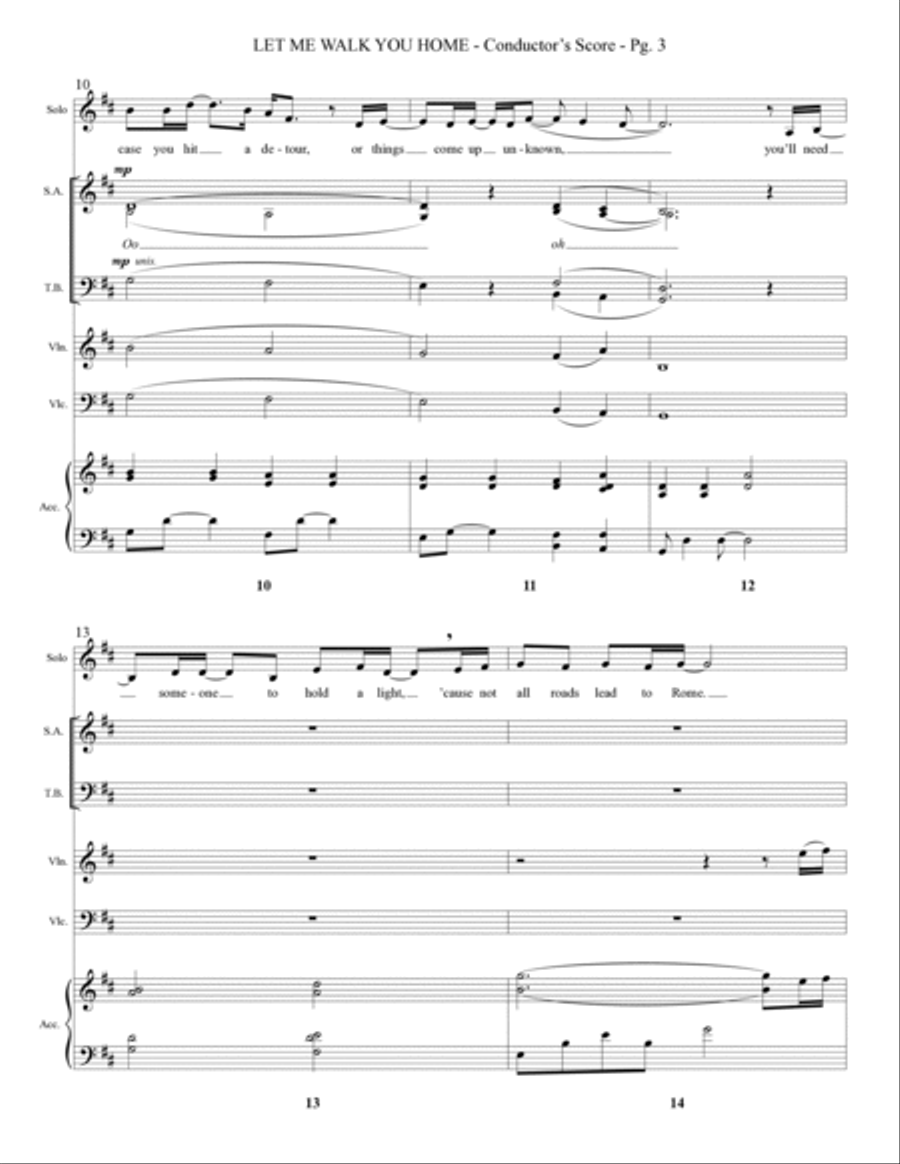Let Me Walk You Home - Full Score Choir scores gallery preview page 3