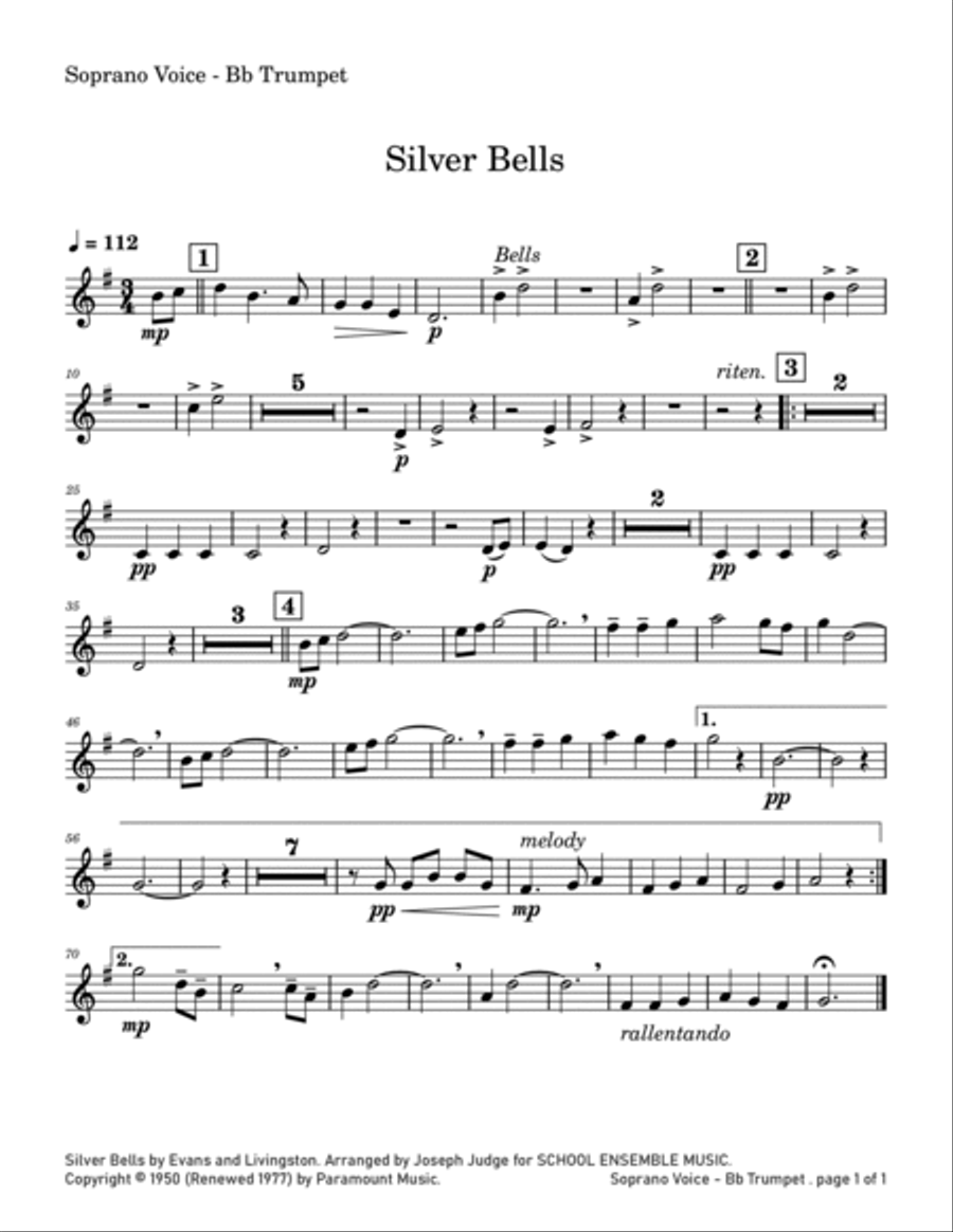 Silver Bells Euphonium scores gallery preview page 5
