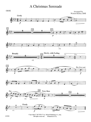 A Christmas Serenade (with optional chorus): Oboe