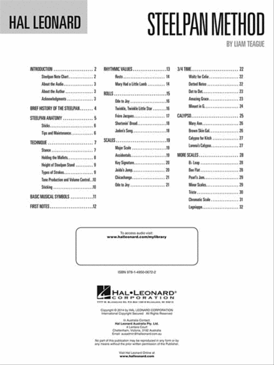Hal Leonard Steelpan Method Percussion scores gallery preview page 3