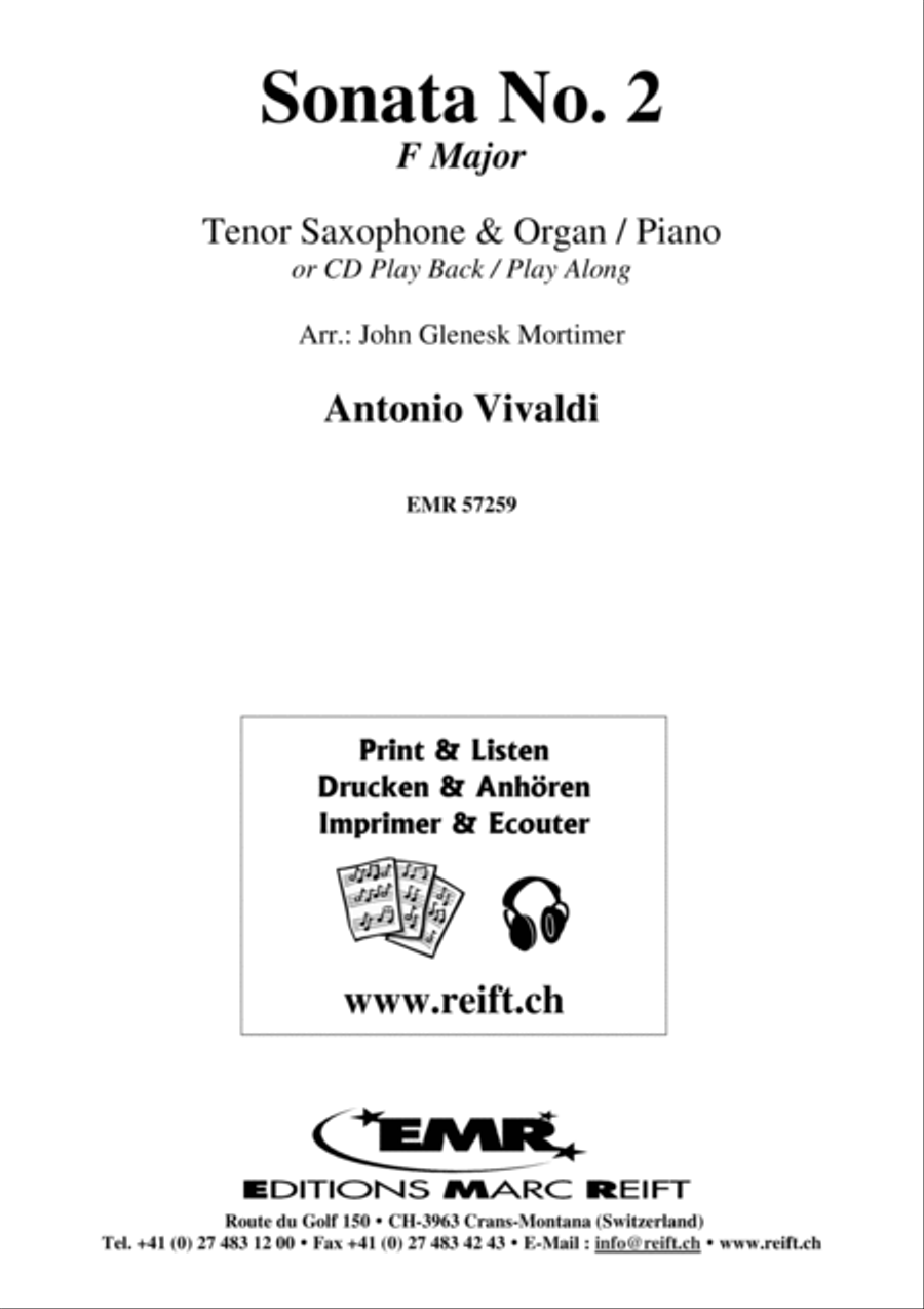 Sonata No. 2 Tenor Saxophone scores gallery preview page 2