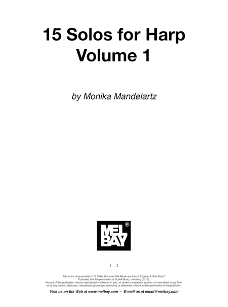 15 Solos for Harp Volume 1 Pedal Harp scores gallery preview page 2