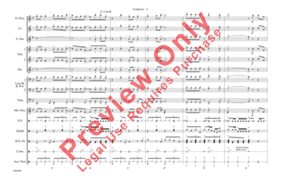 Cheeseburger in Paradise Marching Band scores gallery preview page 6
