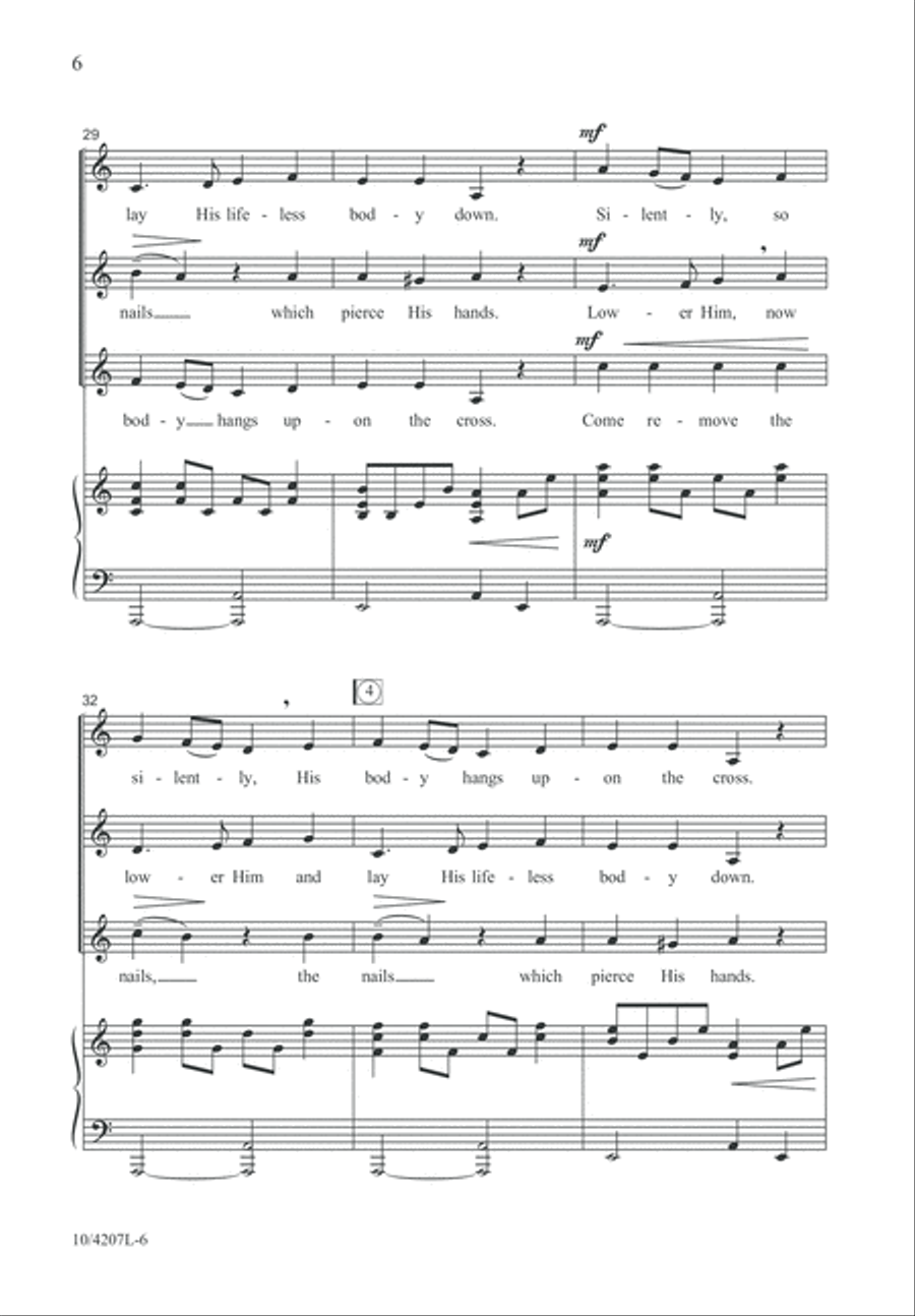 Lay His Body Down Lay His Body Down 4-Part scores gallery preview page 7