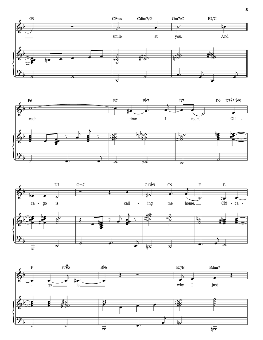 My Kind Of Town (Chicago Is) Piano, Vocal scores gallery preview page 3