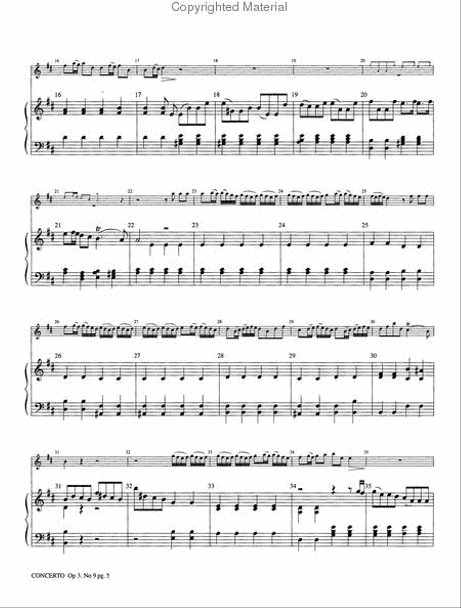 Concerto from L'estro armonico Op. 3, No. 9 Small Ensemble scores gallery preview page 3