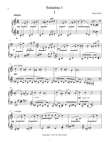 3 Piano Sonatinas in Easy Keys