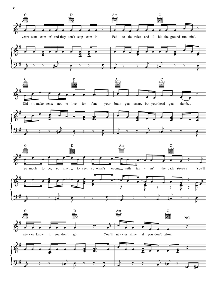 All Star Piano, Vocal, Guitar scores gallery preview page 2