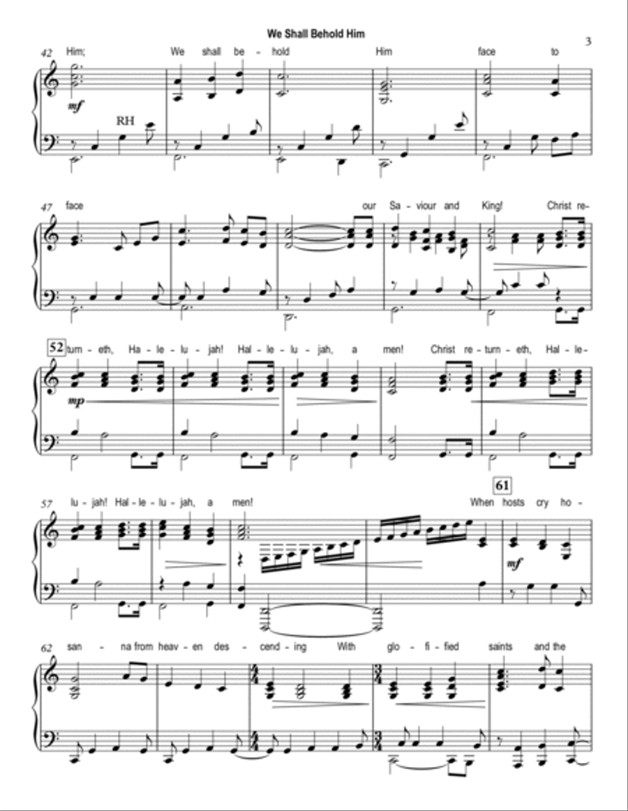 We Shall Behold Him Piano Solo scores gallery preview page 3